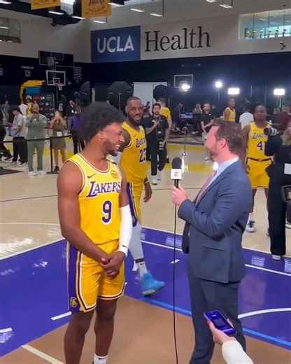 "The worst interview of the day." LeBron James got jokes for Bronny 😭 | NBA on ESPN