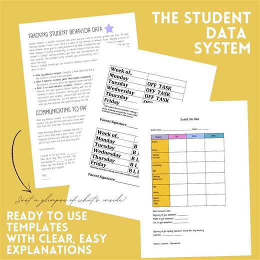 Student Data Binder System - Etsy Canada