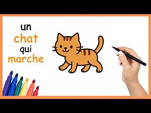 Comment dessiner un chat qui marche étape par étape