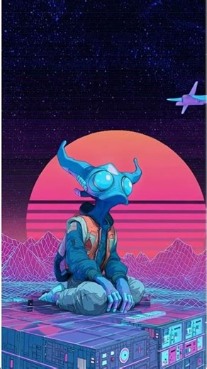 Animación Alienígena Vaporwave 🛸 | Cartoon Retro y Psicodélico | ¡Suscríbete para Más!