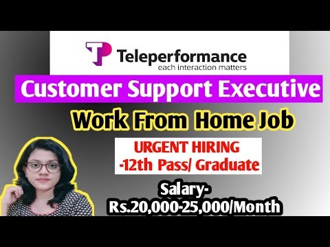 WORK FROM HOME JOB 2025| Teleperformance Customer Support Executive Job2025|Job for Freshers| Wfh