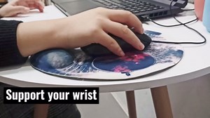 2Pcs Personalized Photo Gaming Mouse Pad with Wrist Support, Custom Mouse Pads with Wrist Rest Support, Customized Gel Mouse Mat, Non-Slip Rubber Base, Ergonomic Mousepad for Anime Office Computer