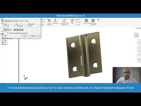 Video Tutorial: How to make a simple hinge with motion in just 3 minutes, in Autodesk Inventor