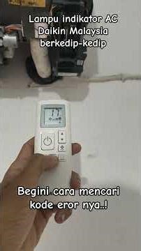 How to find Daikin Malaysia AC error code #ac #error #daikin