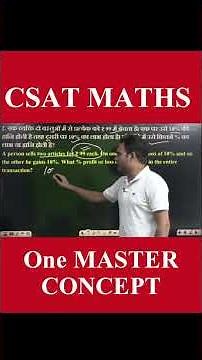 CSAT Maths: One Master Concept l UPSC CSE l Parvej Alam