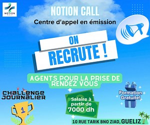 Vous cherchez un travaille ? Sans Expérience? Nous Recrutons nos prochains Télé-Pro ! Français Basique ✔️ Si vous avez une bonne ENERGIE et le sens du DEFIS🔥💪 Postulez dès maintenant. et évoluer au sein d'une équipe formidable ! Produit : prise de rendez vous (Contrôle des combles & Bilan énergétique ) Critères faciles 💘, codes bien choisis 🫡! Salaires à partir de 7200 DH 🤑 Déclaration CNSS & AMO 👌 Formation Gratuite pour débutant 🚨 Envoyez nous votre CV par WhatsApp ⬇️ https://wa.me/2126