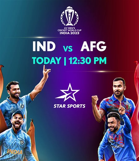 9.5K views · 513 reactions | After a thumping win against Australia, #TeamIndia await second hurdle in the form of Afghanistan in a quest to the #GreatestGlory!  Will the Men in Blue make it 2/2?  Tune-in to #INDvAFG in the #WorldCupOnStar Today | Star Sports Network #CWC23 #Cricket | Star Sports | Facebook