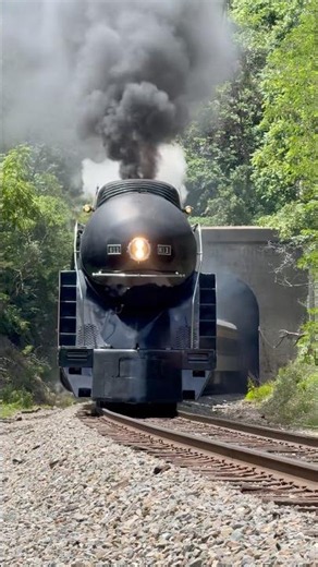 the Queen of Steam #611 emerges from Blue Ridge Tunnel
