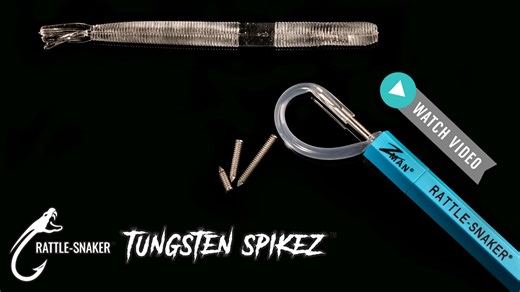 Compatible with the Z-Man Rattle-Snaker bait injection tool, the Tungsten SpikeZ customizes your favorite soft plastic baits with extra weight wherever you want it. These low-profile tungsten weights (1/32-, 1/16- or 3/32-oz) implant effortlessly into your favorite Neko rig, hover strolling bait or tiny child rig for a boosted rate of fall and various unique actions. Available in August. #rattlesnaker #tungstenspikeZ | Z-Man Fishing Products