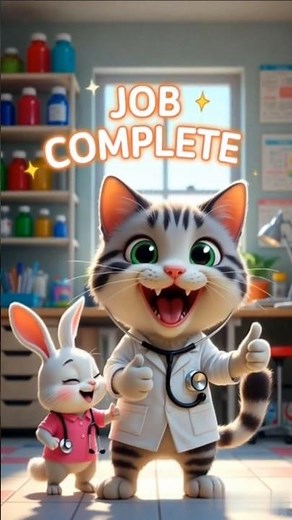Doctor Cat Helps Friends 🐱💊 | Mini Job #02 | AniJobs TV