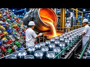 How Billions of Aluminum Cans Are Recycled Into New Cans | Full Factory Process