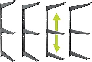 Heavy Duty Wood and Lumber Storage Rack (2-Pack), Holds Up To 960 lbs - Easy to Install Mounted Rack - Steel Construction Storage Solution For Garage, Basement & Pantry by Delta Cycle