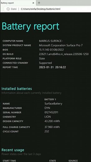 Bericht über Akkuzustand (Laptop/Tablet) erstellen #pc #windows #einfacherklärt