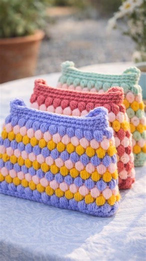 Easy Crochet Mini Bag 🧶 | Step by Step Crosia| #diy #shortsviral
