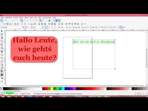 inkscape Text ändern inkscape Textfarbe ändern inkscape Text drehen inkscape Text in Form