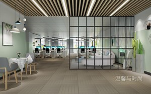 1000㎡现代简约科技公司办公室装修设计，温馨、时尚的工作天地