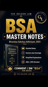 📚 BSA MASTER NOTES || Detailed notes on Bharatiya Sakshya Adhiniyam, 2023||