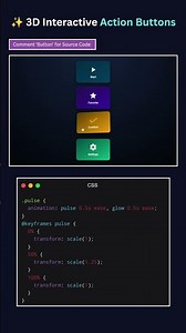 🚀 Dynamic 3D Action Buttons Animation | HTML CSS JavaScript