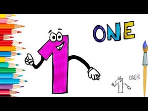 One Number Drawing | How to draw a number one drawing | 1 Number drawing easy