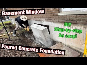 How to Install a Basement Window in a Poured Concrete Foundation | Full DIY Step-by-Step Tutorial