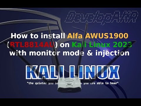 How to install Alfa AWUS1900 (RTL8814AU) drivers on Kali Linux 2023.1 with monitor mode & injection