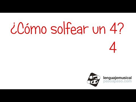 ¿Cómo solfear un 4/4?