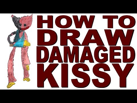 How to draw Damaged Kissy Missy (Poppy Playtime IV)