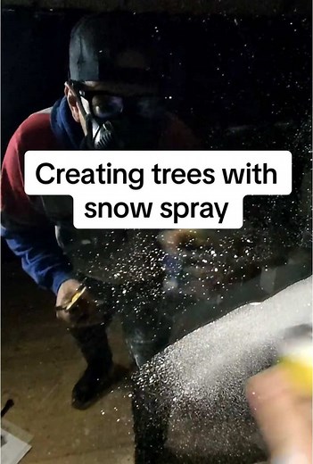 Create Stunning Christmas Tree Window Art with Snow Spray