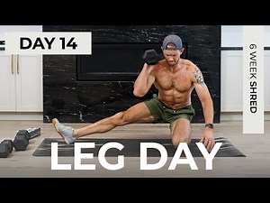 Day 14: 30 Min LEG DAY Workout | Lower Body Workout with Dumbbells // 6WS1