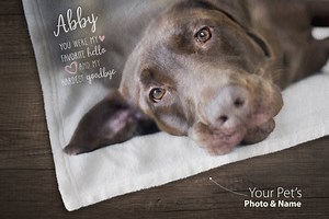 Custom Pet Blanket - Dog Memorial Gift - Photo Blanket - Pet Loss Memento - Personalized Blanket - Pet Memorial Gift - Etsy