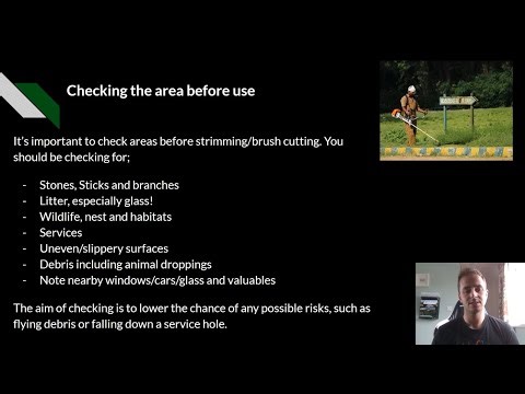 Safe use of strimmers and brushcutters