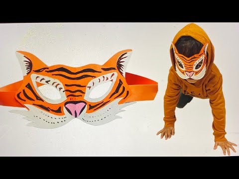 How to make a Tiger mask With Paper