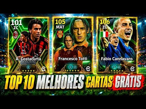 TOP 10 MELHORES CARTAS GRÁTIS DADAS PELA KONAMI NO EFOOTBALL MOBILE 