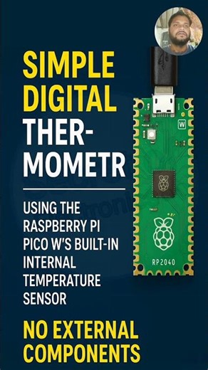 Raspberry Pi Pico W Micropython Crash Course Day 21 | Built-in Temperature Sensor Part 1