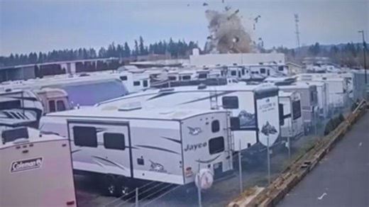 Caught on camera: Surveillance video shows massive explosion in Canby