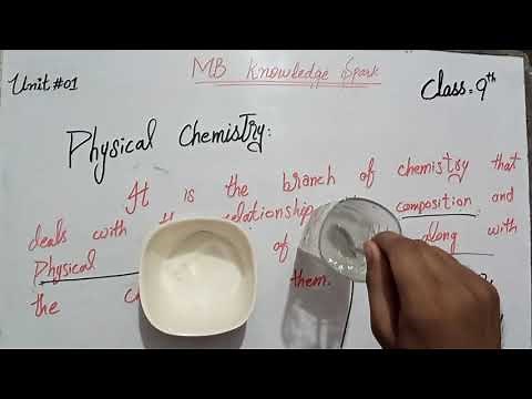 Class 9th/ Unit #1/ Introduction/Branches of Chemistry/ Physical/Organic/ Inorganic chemistry