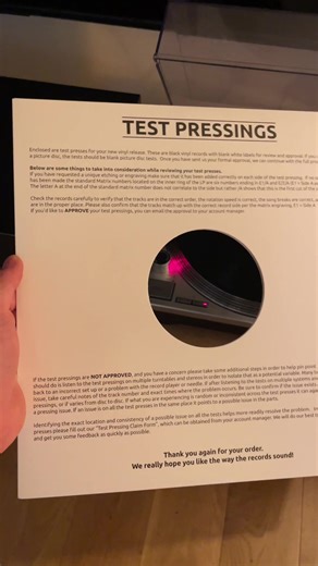 Vinyl Test Pressing Explained: What to Know