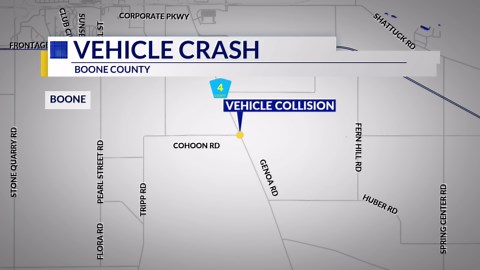Farming combine crash results in airlift to hospital in Boone County