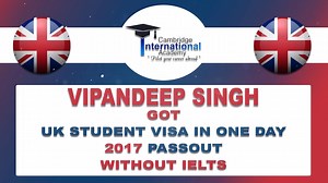 STUDY IN UK | #JAN2020INTAKE | 100% SUCCESS RATE | #UK #STUDENT #VISA APPROVED #Vipanndeep Singh. Got #Uk #Student #Visa One Day 2017 Pass'out #Without #IELTS For Further Details Kindly contact or make an appointment booking #CambridgeInternationalAcademy 📞 92172-41111 (Jalandhar) 📞 92172-31111 (Amritsar) ▶ Instagram: www.instagram.com/ciaamritsar ▶ Website: www.cambridgeinternationalacademy.com ▶ YouTube: https://www.youtube.com/CambridgeInternationalAcademy #BestImmigrationConsultantsInAmrit