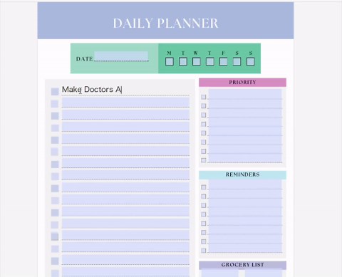 Weekly To-do List Printable PDF, Daily Fillable Checklist, (digital Download) - Etsy Canada