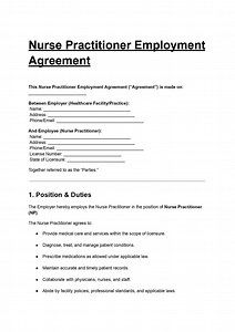 Nurse Practitioner Employment Agreement Template: Editable Healthcare Contract (PDF & DOCX Downloadable Files) - Etsy