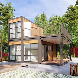 [Hot Item] Luxury 2 Story Prefab Villa Modular Prefabricated Shipping Container Homes with Living Room for Shops Hotels and Tiny Homes