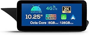 XTRONS 10.25 Inch Android 13 Car Stereo for Mercedes Benz E-Class W212/S212 2013 2014 NTG 4.5/4.7, IPS Screen 8+128GB Head Unit Global 4G Car Radio GPS Navigation Support Car Play Android Auto
