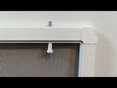 Remove window screen (2 white pins)