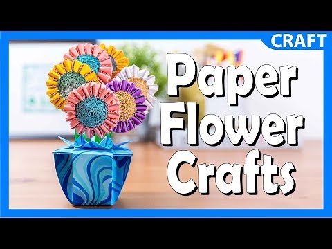 Corrugated Paper Flower Crafts | DIY Summertime Craft For Kids
