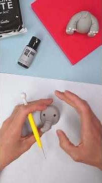 How to make a cute Elephant cake topper | Jungle Birthday Cake fondant sugar model tutorial 🐘