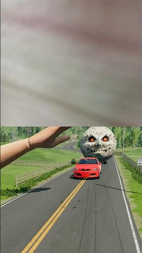 Big & Small Cars vs Giant Hand Slap BeamNG.drive #shorts beamng smash