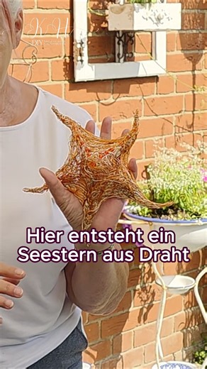 ⭐ Seestern aus Draht mit Glasperlen / #Shorts #YouTubeShorts #Seestern