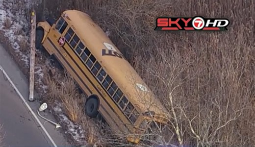 School bus carrying Needham students crashes off road in Boston
