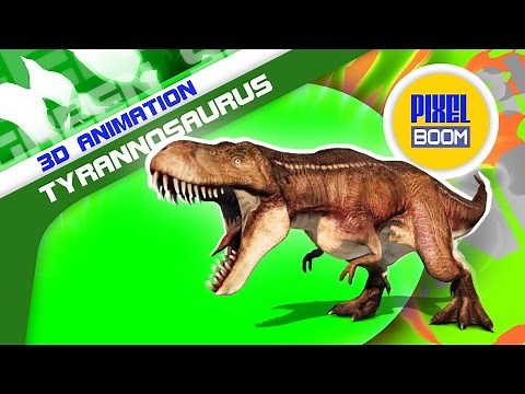 Green Screen JURASSIC PARK Tyrannosaurus T Rex HD - Footage PixelBoom